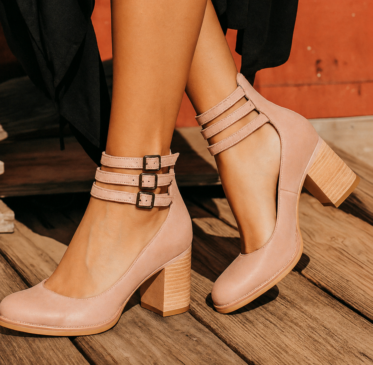 Elegant Leather Heeled Sandals | OhLucy