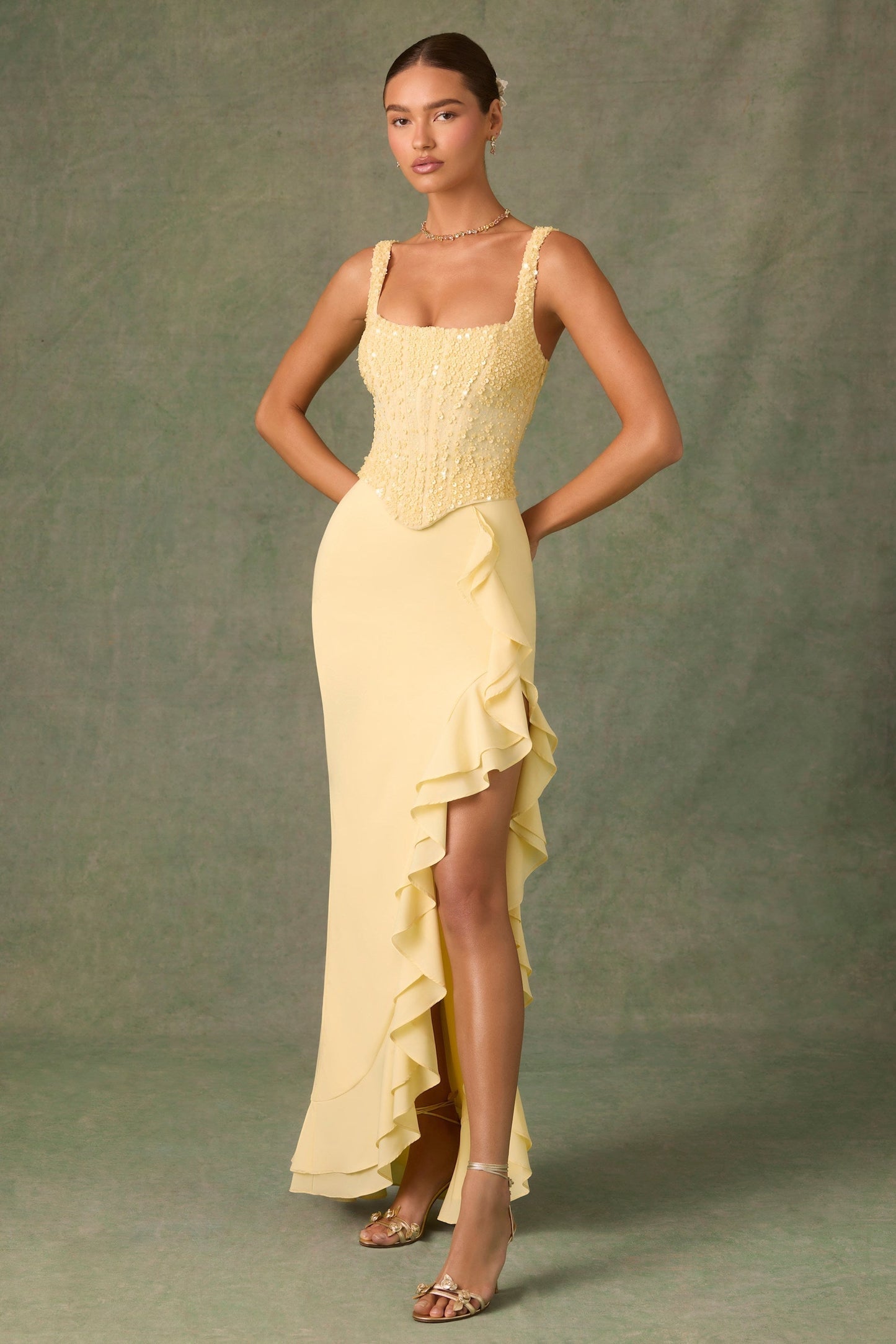 ROBINA RUFFLE MAXI DRESS