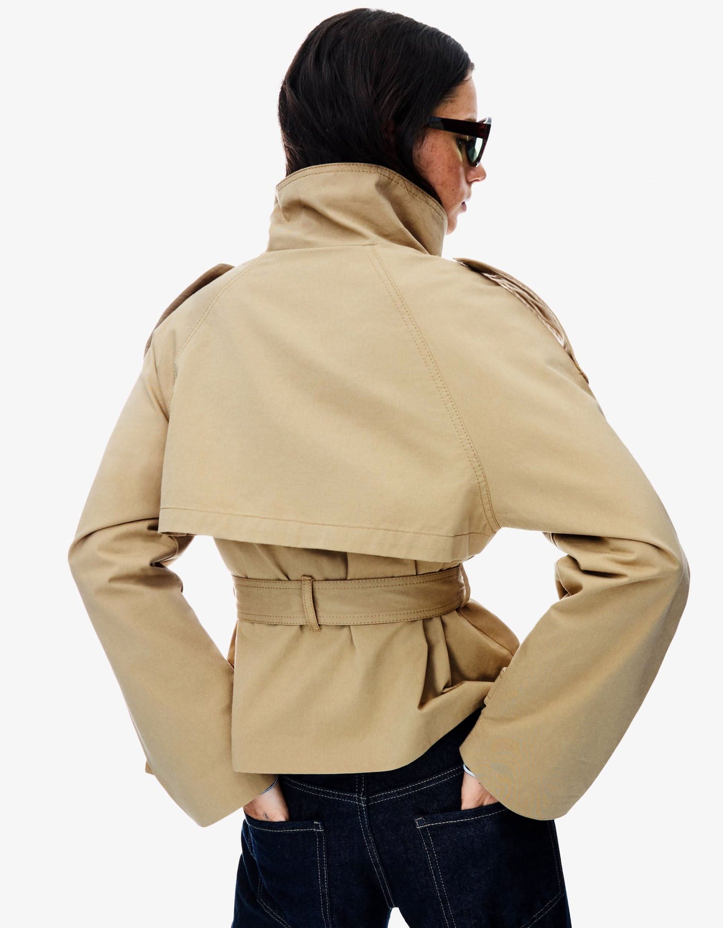 Ceora Cropped Trench