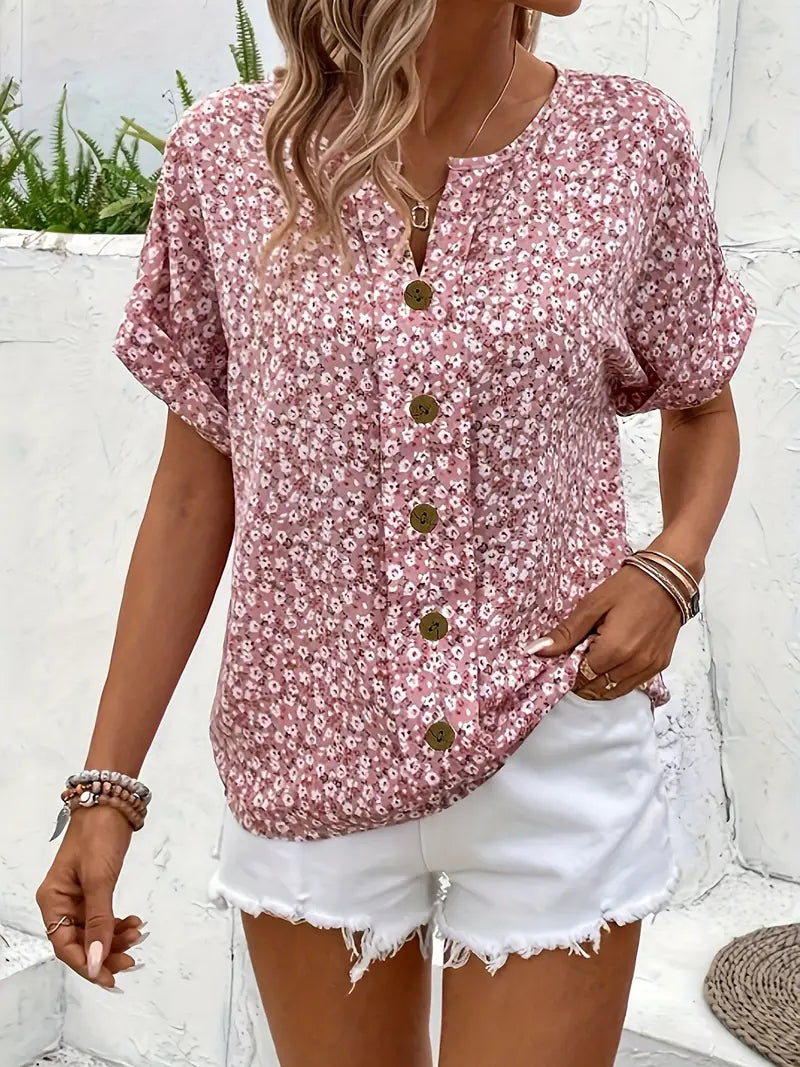 Chic Floral Print Blouse | OhLucy