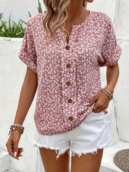 Chic Floral Print Blouse | OhLucy