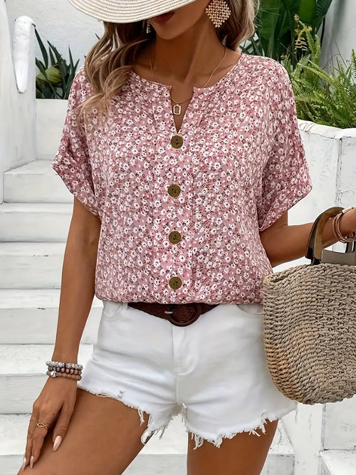 Chic Floral Print Blouse | OhLucy