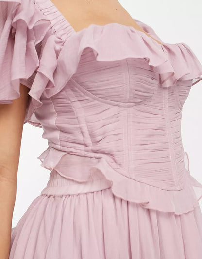 Freyna Ruffle Midi Dress