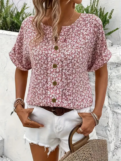 Chic Floral Print Blouse | OhLucy