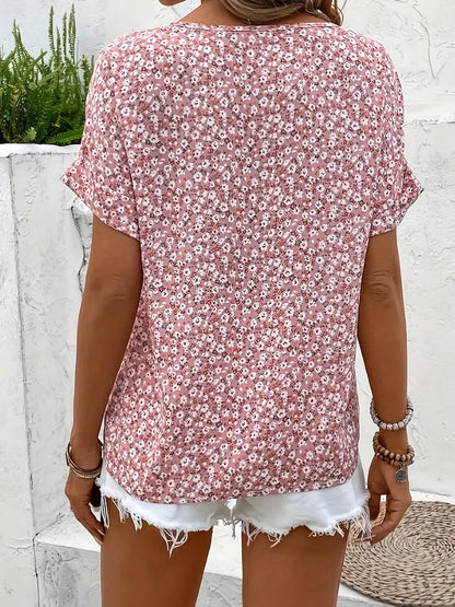 Chic Floral Print Blouse | OhLucy