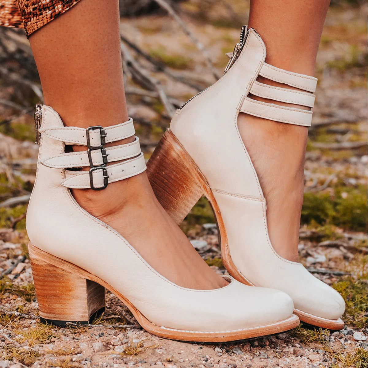 Elegant Leather Heeled Sandals | OhLucy
