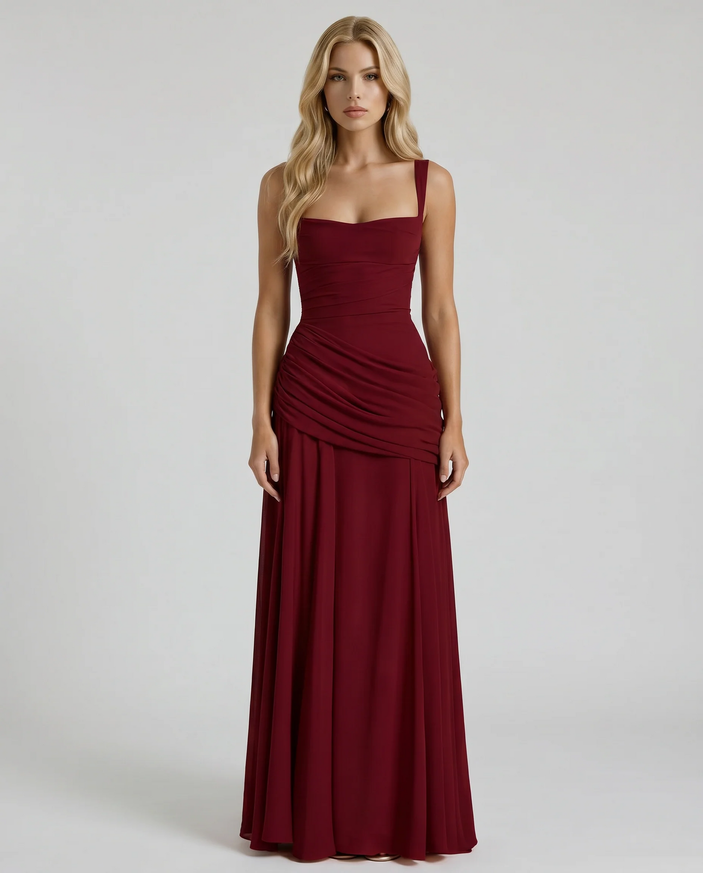 Amelia Ruched Maxi Dress
