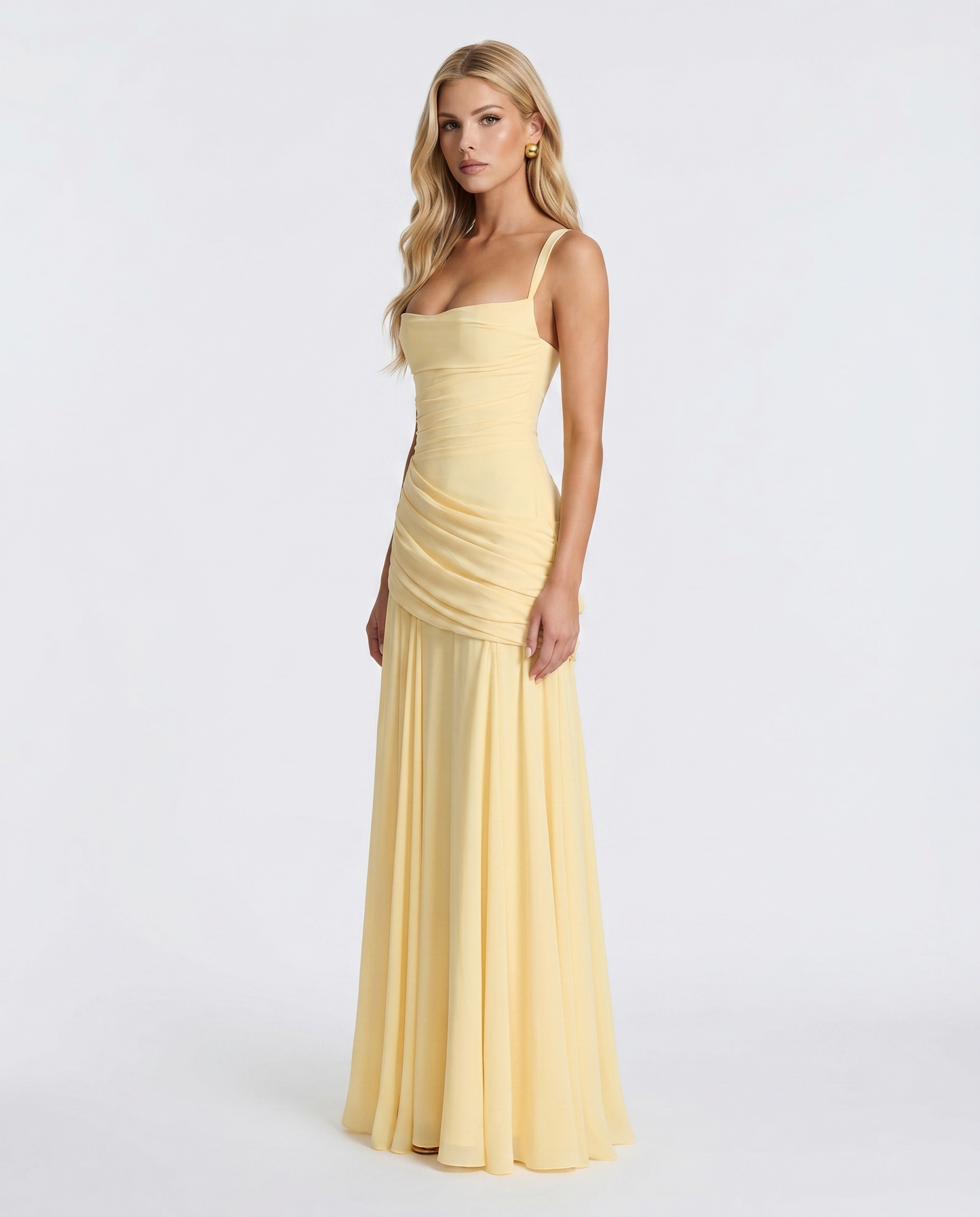 Amelia Ruched Maxi Dress