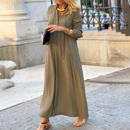Elegant Long Sleeved Maxi Dress for Women | OhLucy