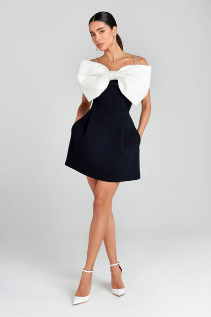 Lessy Bow Mini Dress