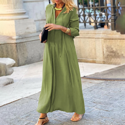 Elegant Long Sleeved Maxi Dress for Women | OhLucy