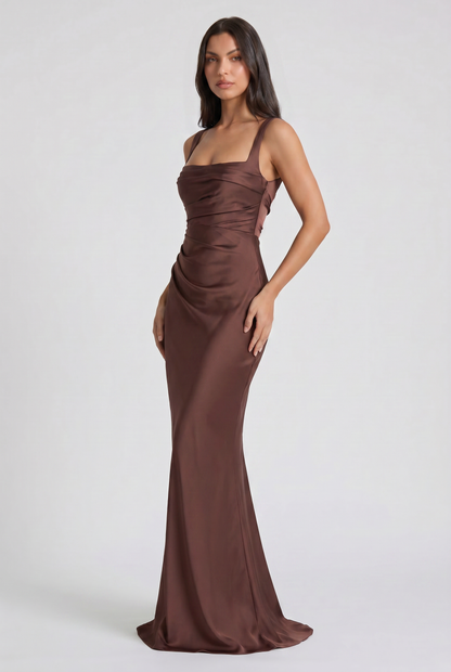 Isabel Satin Maxi Dress