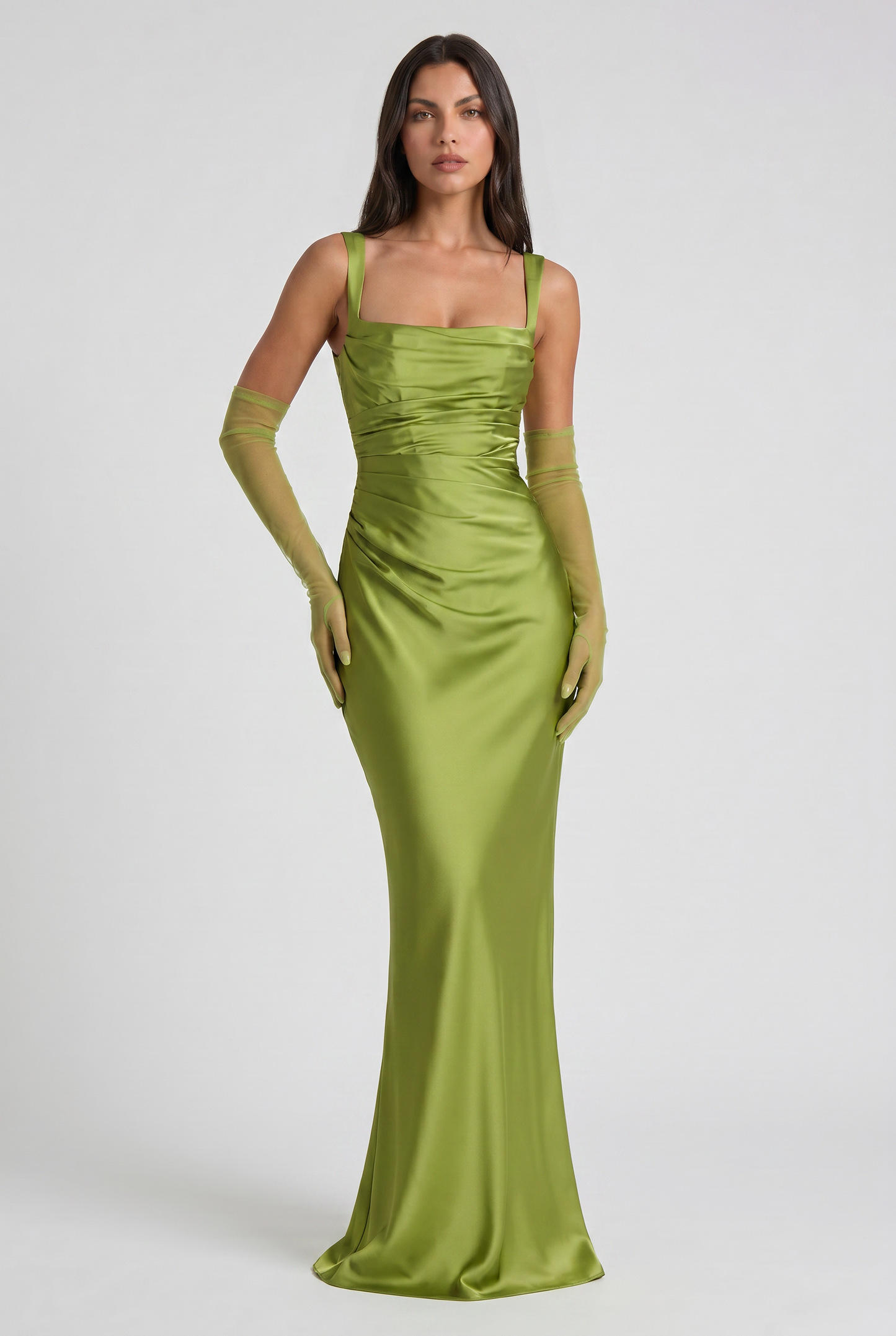 Isabel Satin Maxi Dress