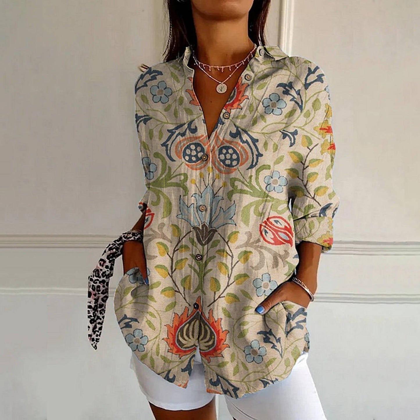 Women's Floral Long Sleeve Blouse | OhLucy