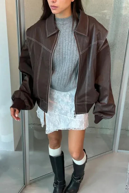 Sammyjane Red Leather Jacket