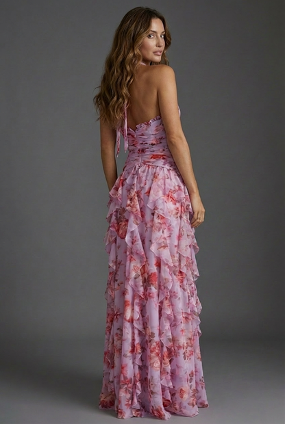 Floral Ruffle Maxi Dress | OhLucy