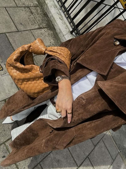 Lara Suede Trenchcoat