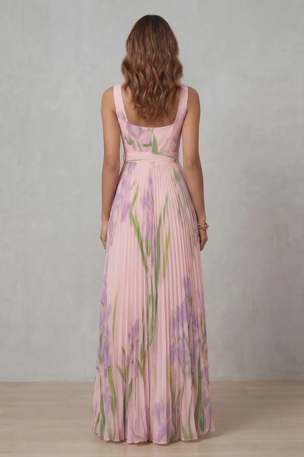 Floral Pleated Maxi Dress | OhLucy