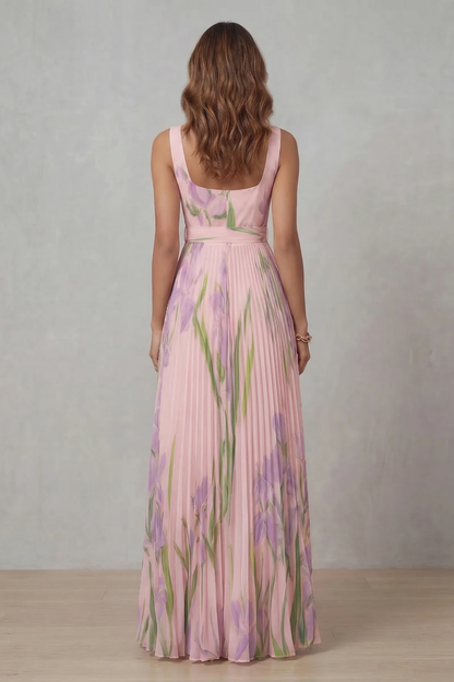 Floral Pleated Maxi Dress | OhLucy