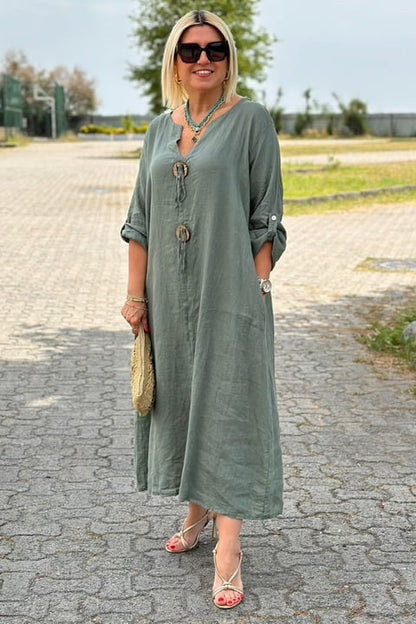 Women's Long Sleeve Midi Dress | OhLucy