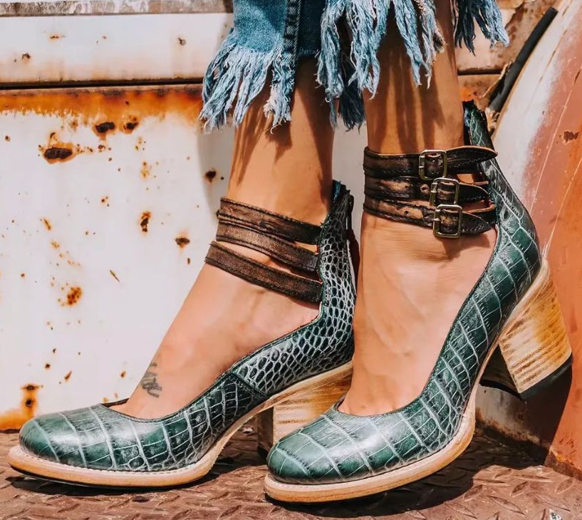 Elegant Leather Heeled Sandals | OhLucy