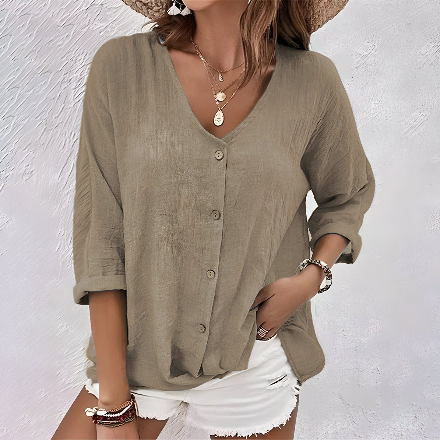 Relaxed Button-Up Blouse | OhLucy