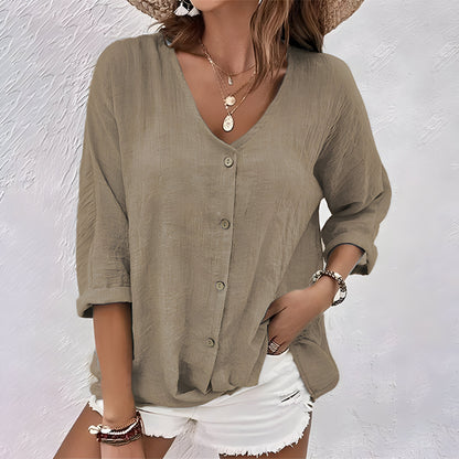 Relaxed Button-Up Blouse | OhLucy