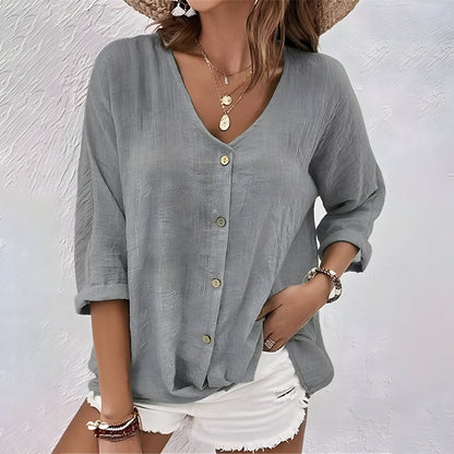 Relaxed Button-Up Blouse | OhLucy