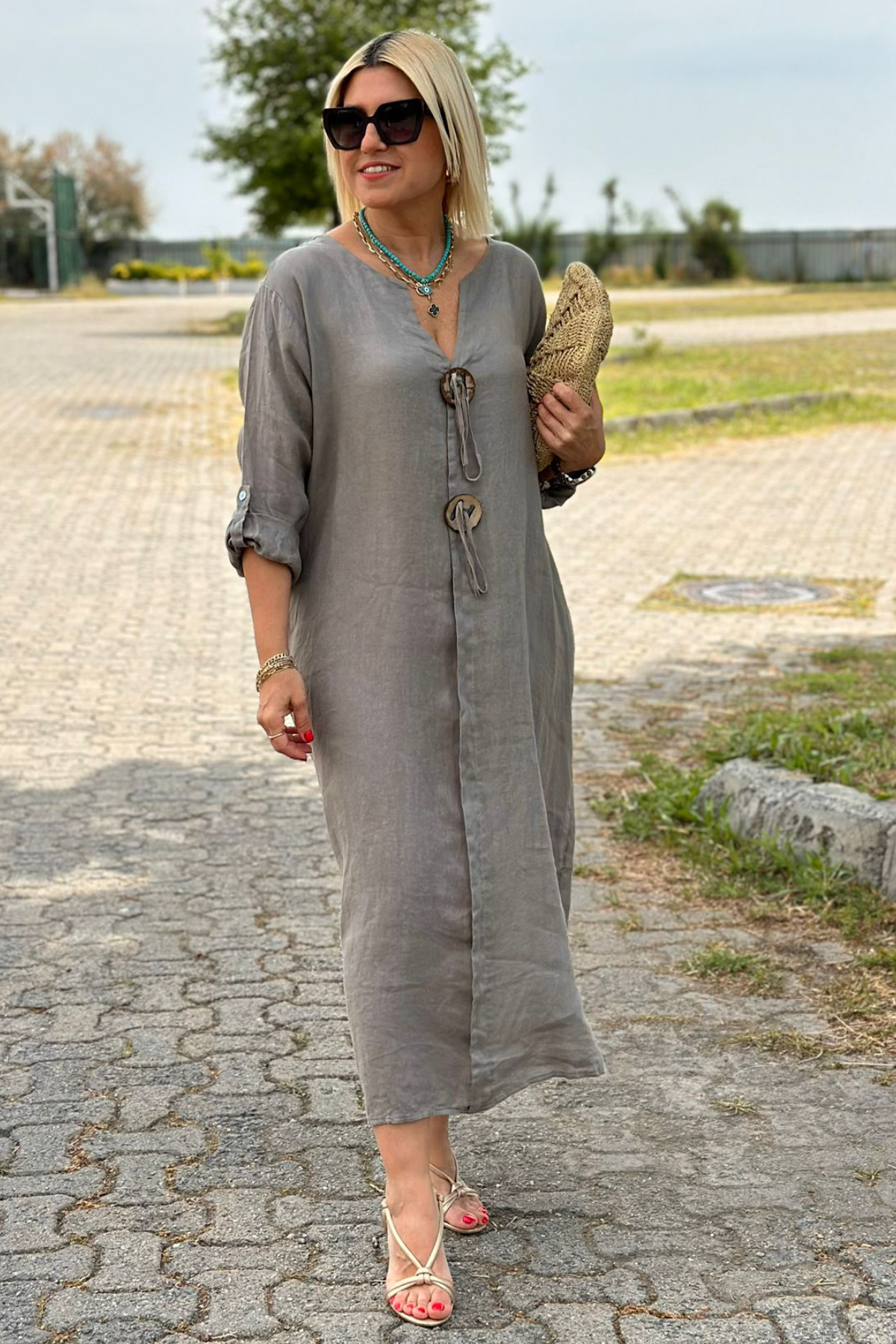 Women's Long Sleeve Midi Dress | OhLucy